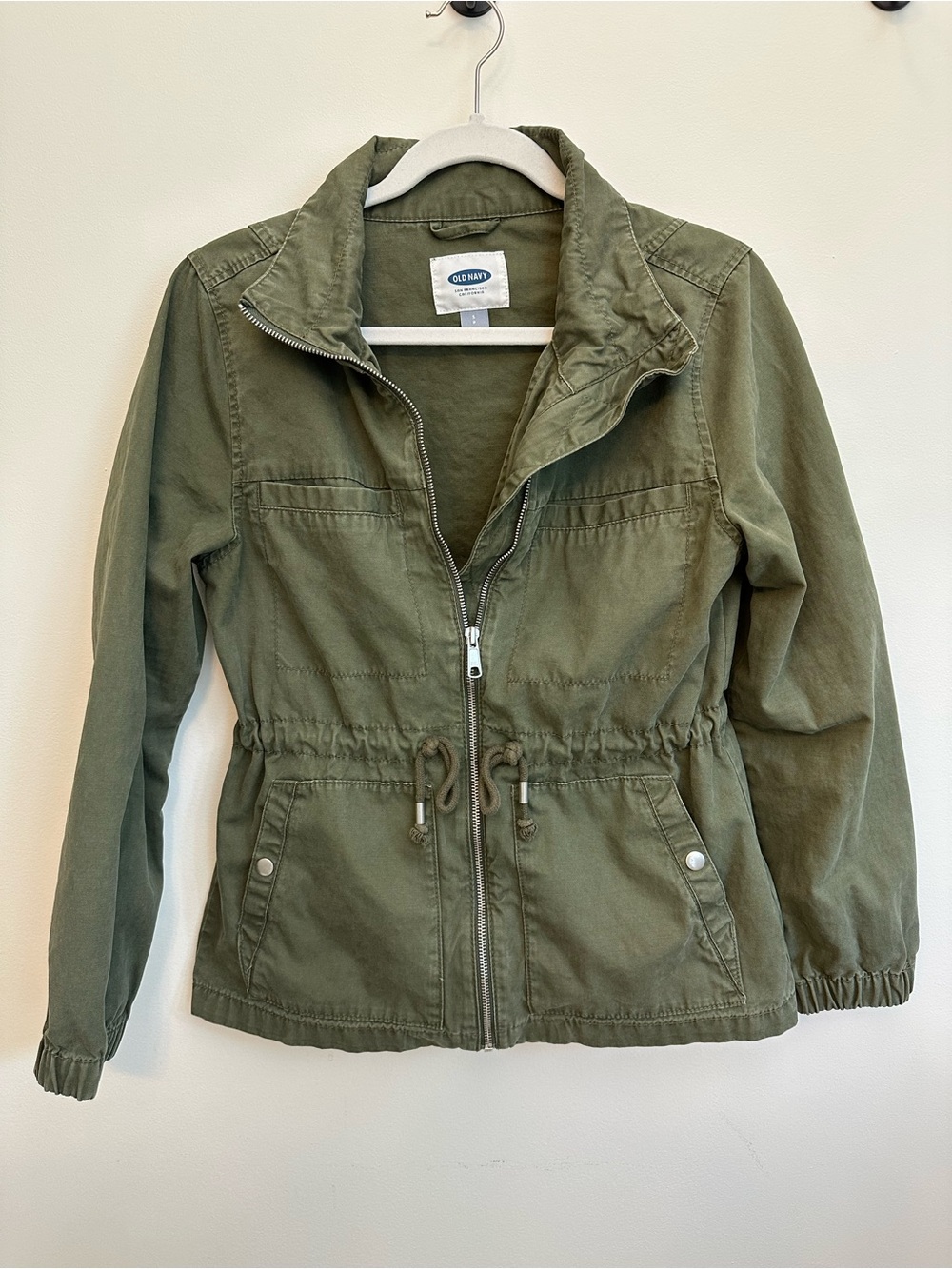 100% Cotton Old Navy Twill Field Jacket in Hunter Pines Green Small